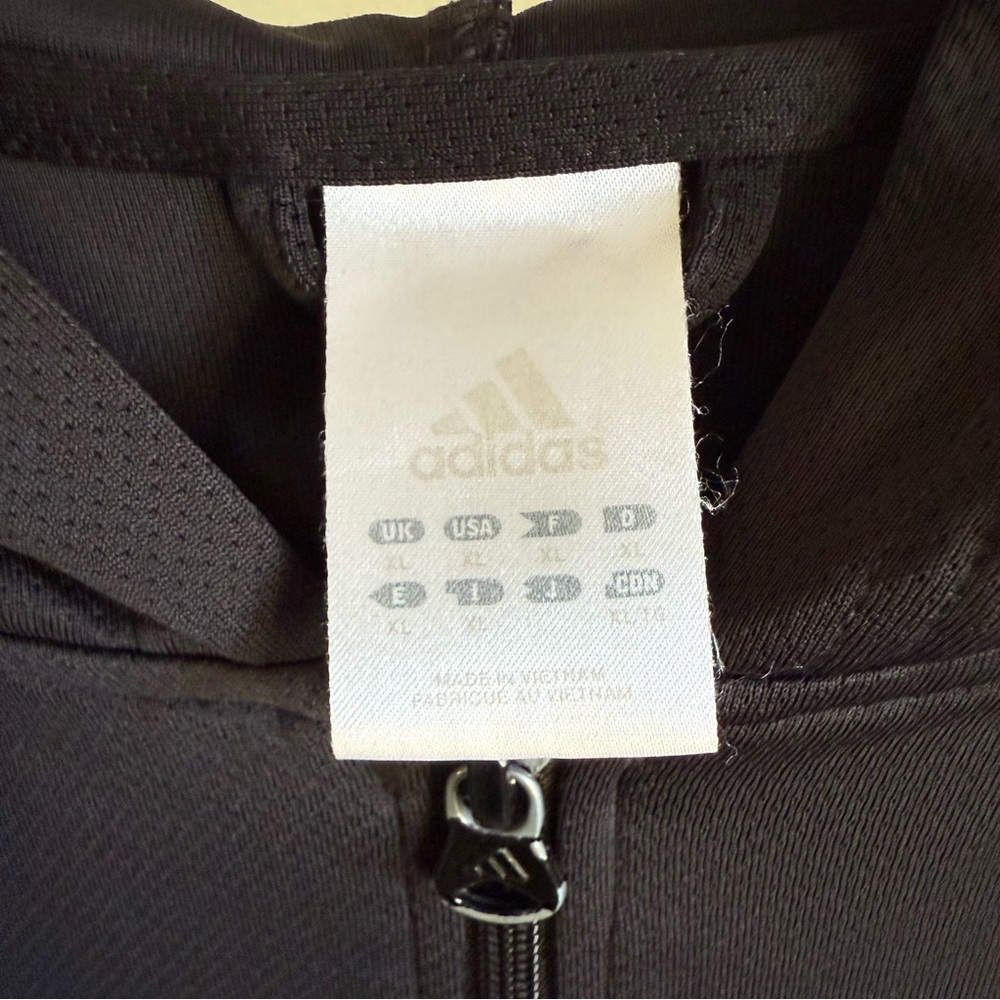 Adidas Women's XL Black 3-Stripes Full Zip Hoodie Jacket Athleisure Streetwear - Picture 5 of 14